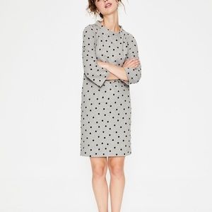 Boden Livia Gray Polkadot Sweatshirt Dress